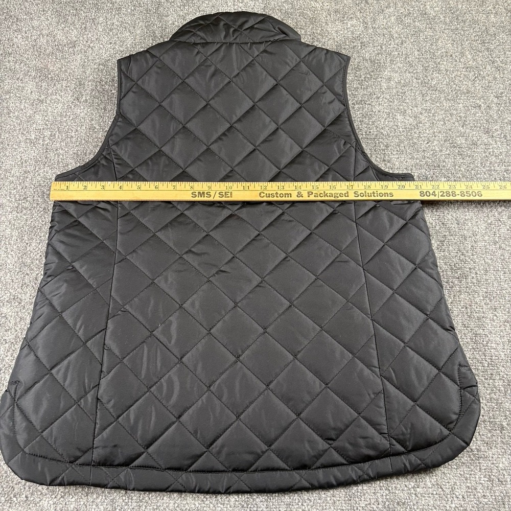 Lands' End Vest Women M/P 10-12 Black Quilted Insulated Preppy Classic Outdoor - Picture 9 of 11